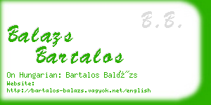 balazs bartalos business card